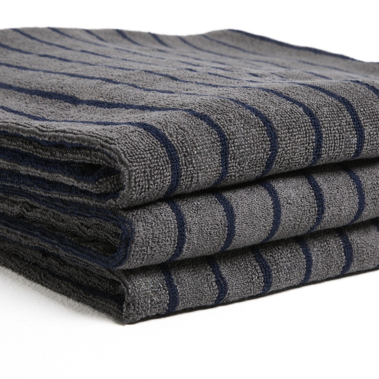 Stripe towel 90x150 Grey